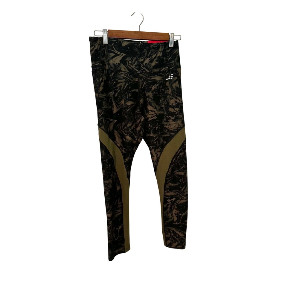 BCG 7/8 Leggings Womens Medium Olive Green Black Marble NWT High Rise‎ Pocket